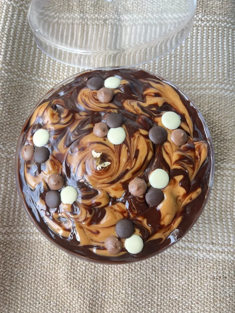 Whipped Caramel with Belgian Chocolate Cake