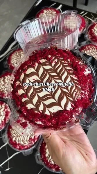 Red Velvet Nutella Cheesecake