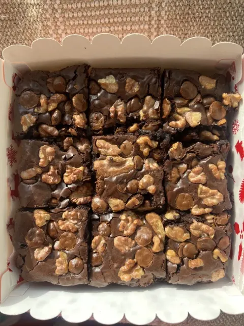 Belgian Chocolate Walnut Fudge Brownie